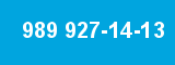 989 927-14-13 989 927-14-13